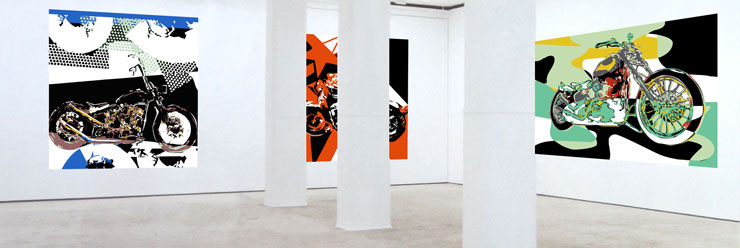 Zeitgenössuische Kunst zum Thema Motorrad. Schwerpunkt Harley-Davidson. Die biker art Galerie von Rod Neer.